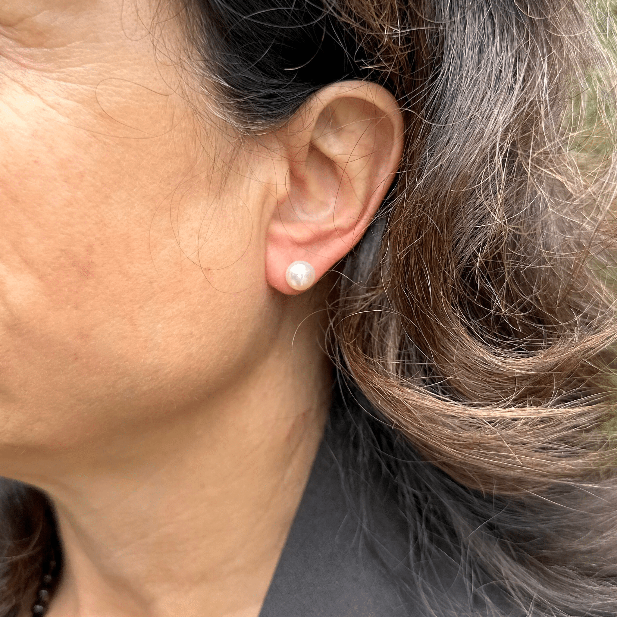 Parel oorstekers AAA 7,5 - 8mm - Gloria Maris Giethoorn