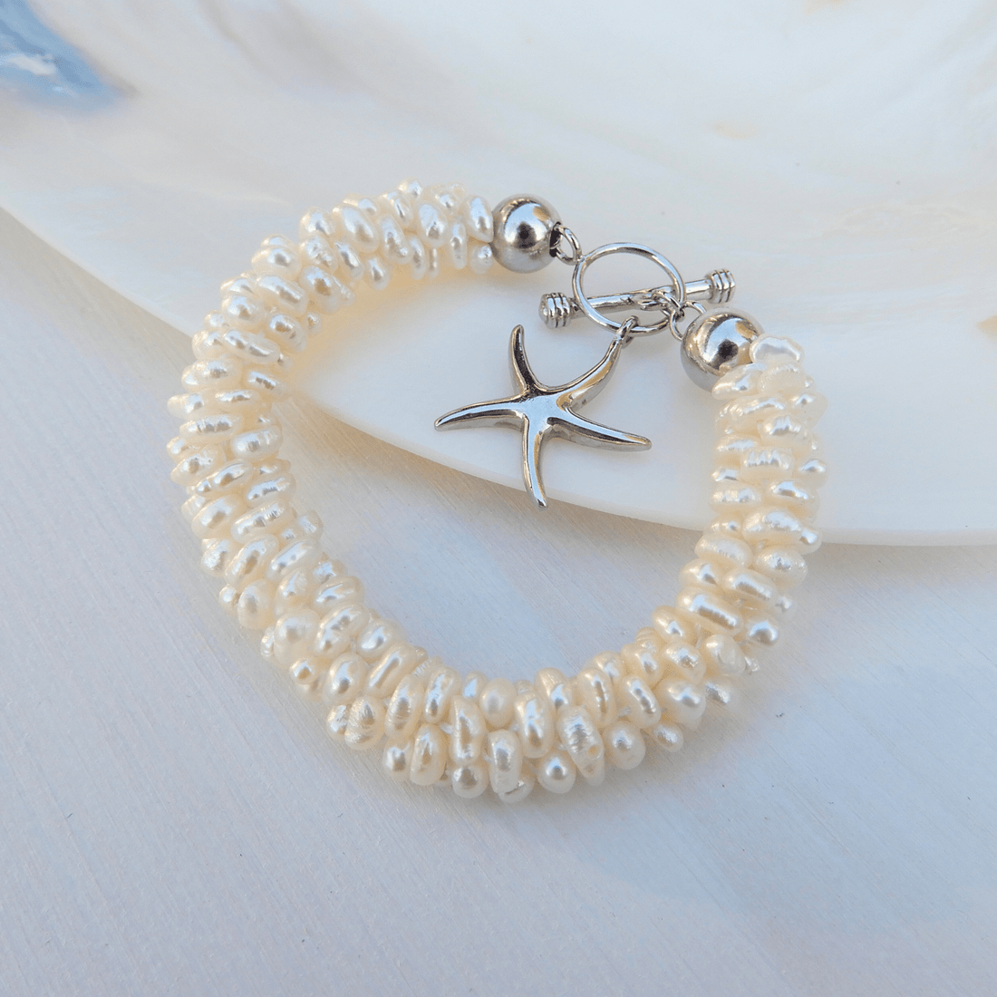 Luxe Parel armband met zeester bedel - Gloria Maris Giethoorn