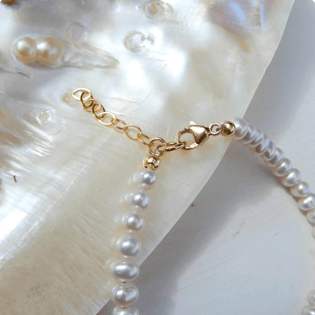 Parel armband 4 - 4,5mm gold filled - Gloria Maris Giethoorn