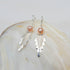 Sterling zilver 925 peach Parel oorhangers met franjes