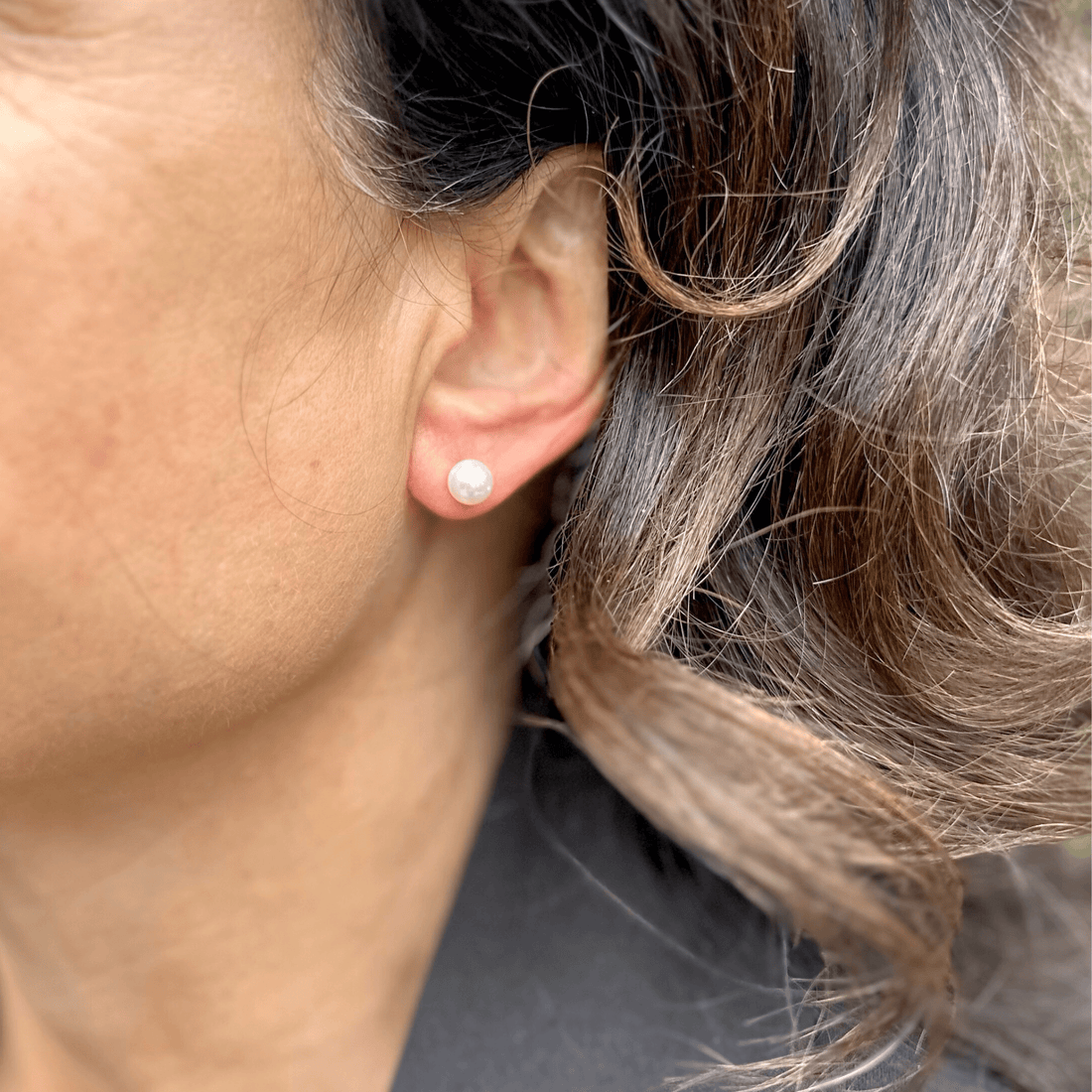 Parel oorstekers rond AAA 6,5 - 7mm - Gloria Maris Giethoorn