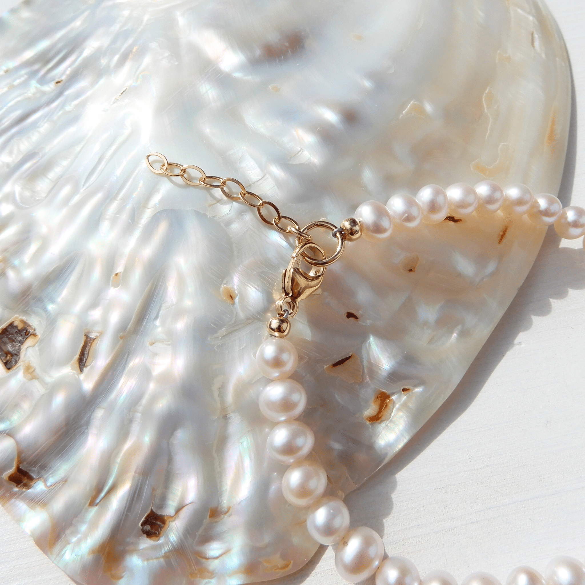 Parel armband 5 - 5,5mm gold filled - Gloria Maris Giethoorn