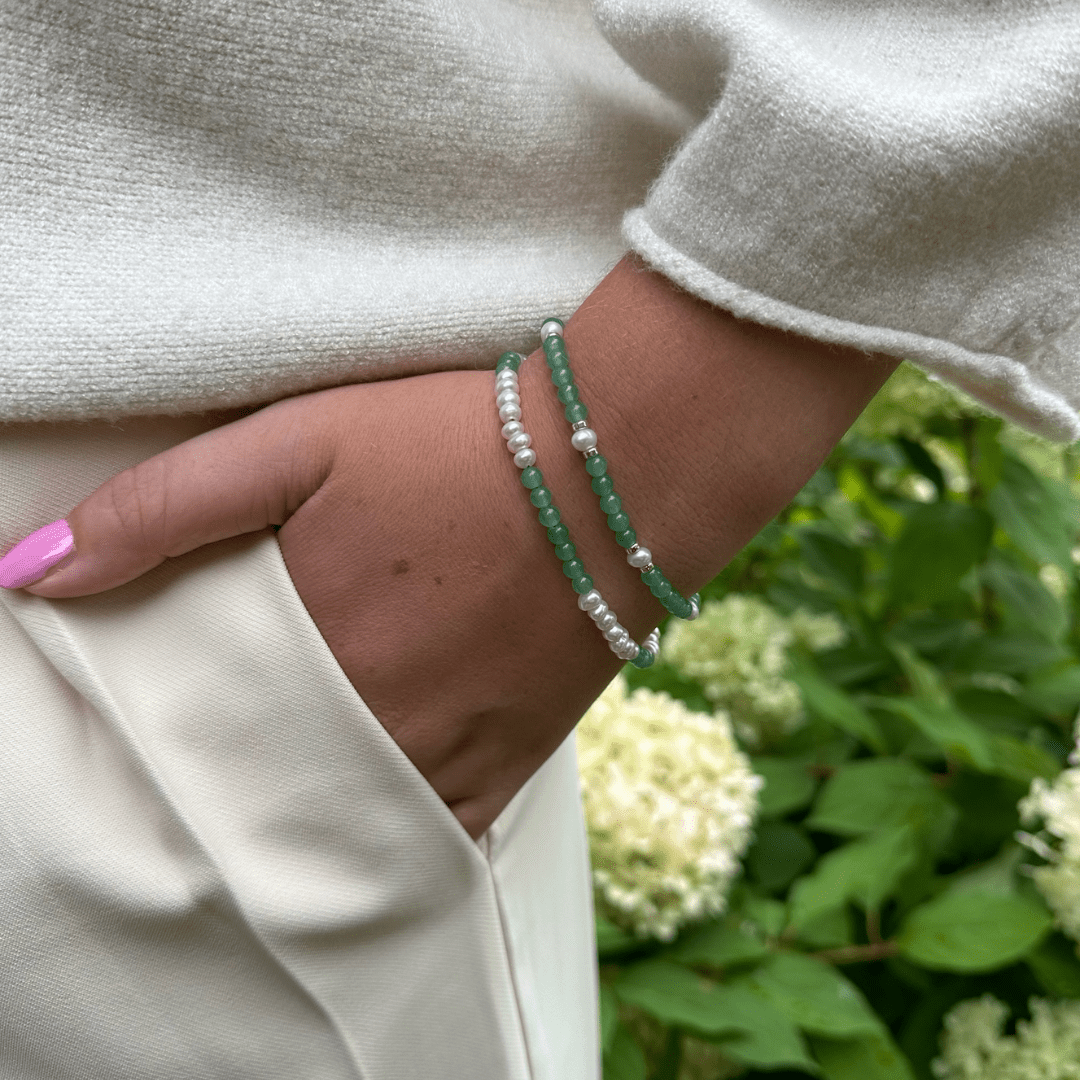 Parel/Aventurijn armband 4mm - Gloria Maris Giethoorn