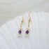 Zoetwater Parel Amethist oorhangers, gold filled 14 karaat