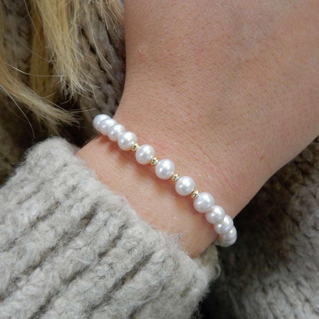 Parel armband 5/6mm