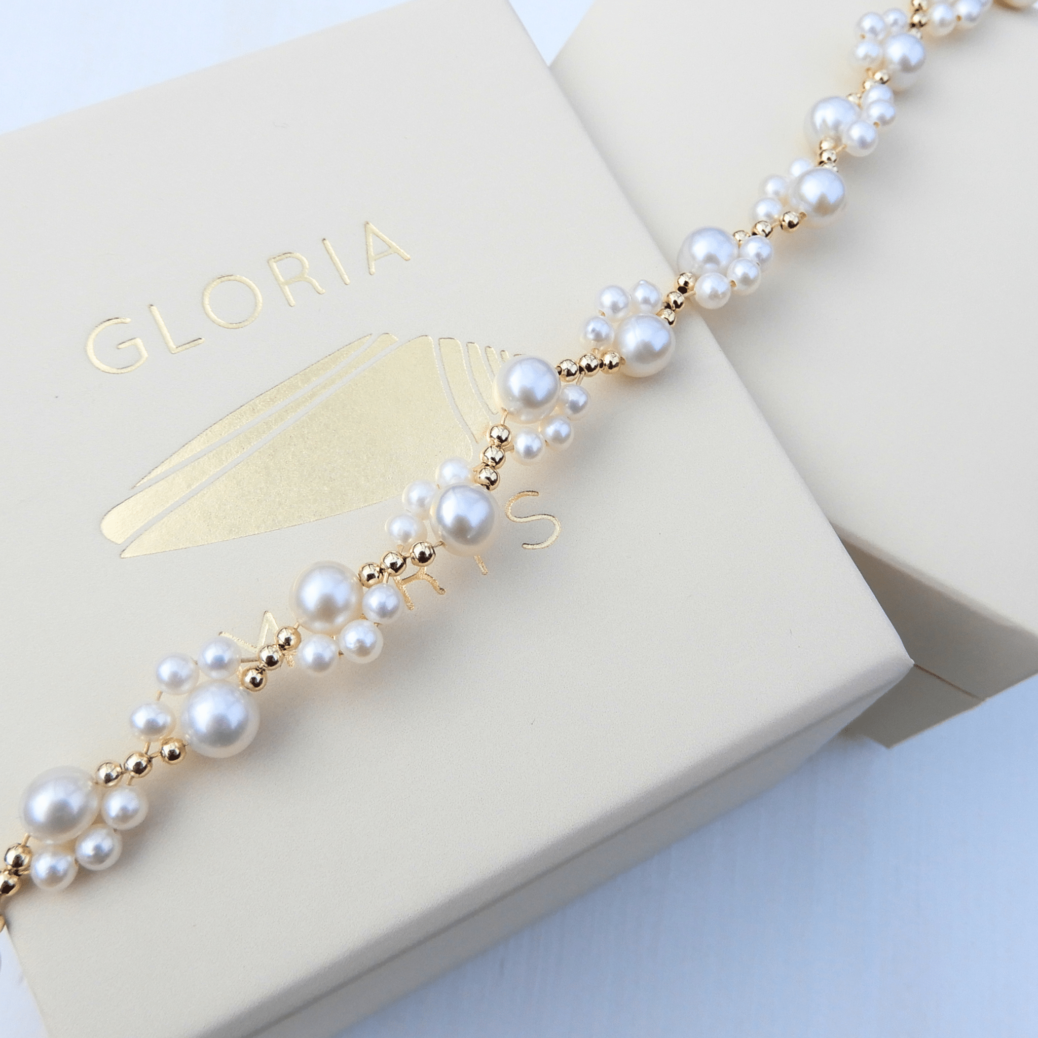 Flower armband 3 - 3,5mm gold filled - Gloria Maris Giethoorn