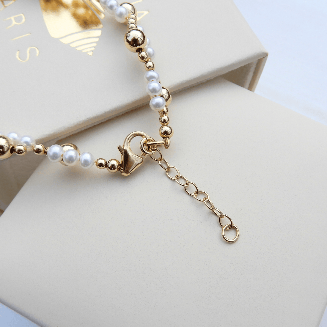 Flower armband 3 - 3,5mm gold filled - Gloria Maris Giethoorn