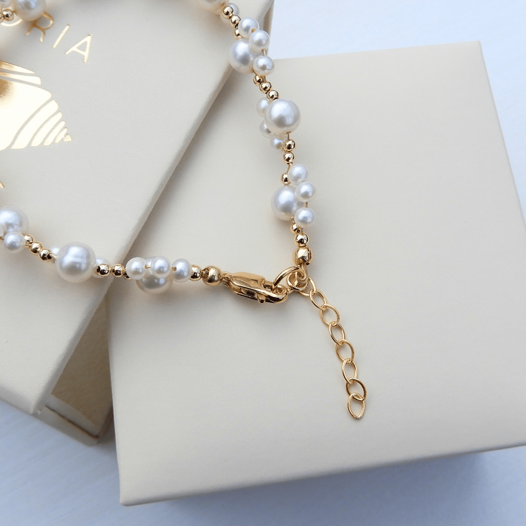 Flower armband 3 - 3,5mm gold filled - Gloria Maris Giethoorn