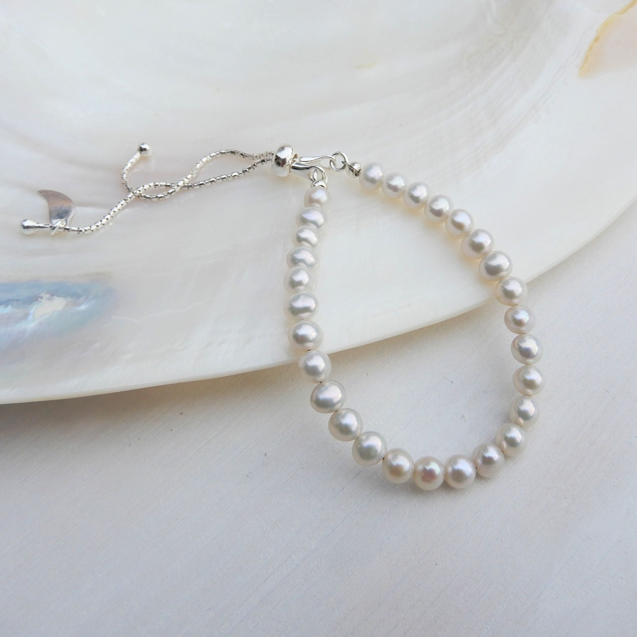 Zoetwater Parel armband sterling zilver 925