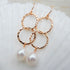 Parel oorhangers rose gold plated