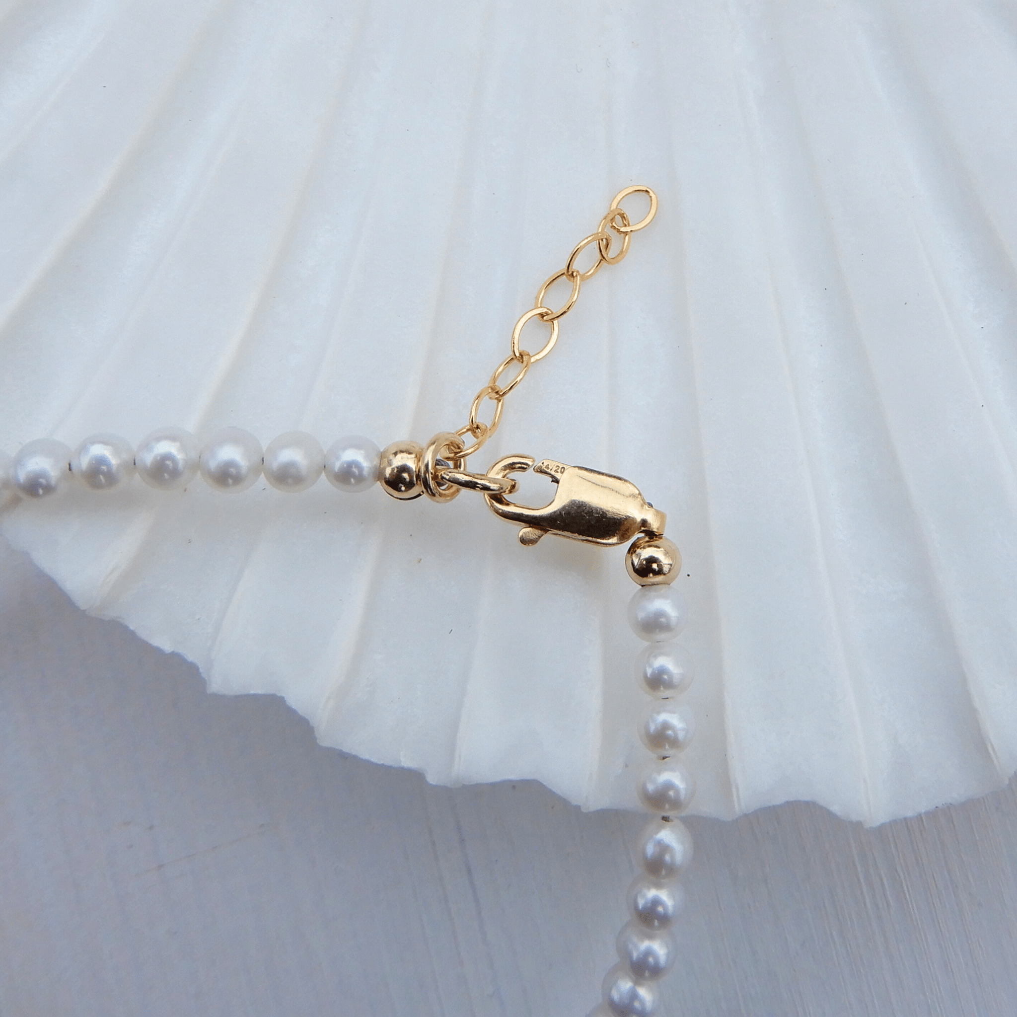 Parel armband 3 - 3,5mm rond gold filled - Gloria Maris Giethoorn