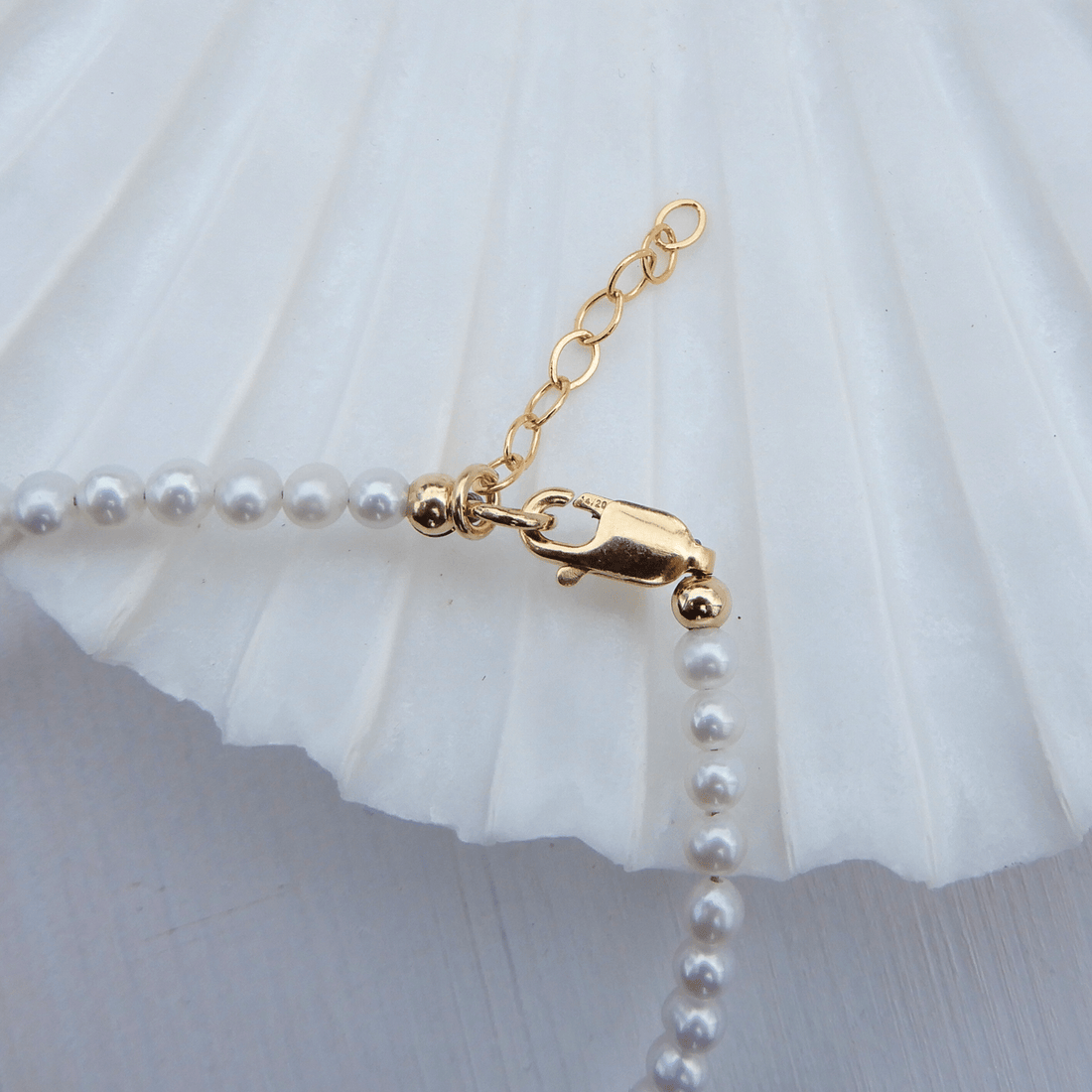 Parel armband 3 - 3,5mm rond gold filled - Gloria Maris Giethoorn