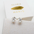 Parel oorstekers 3mm zirkonia sterling silver