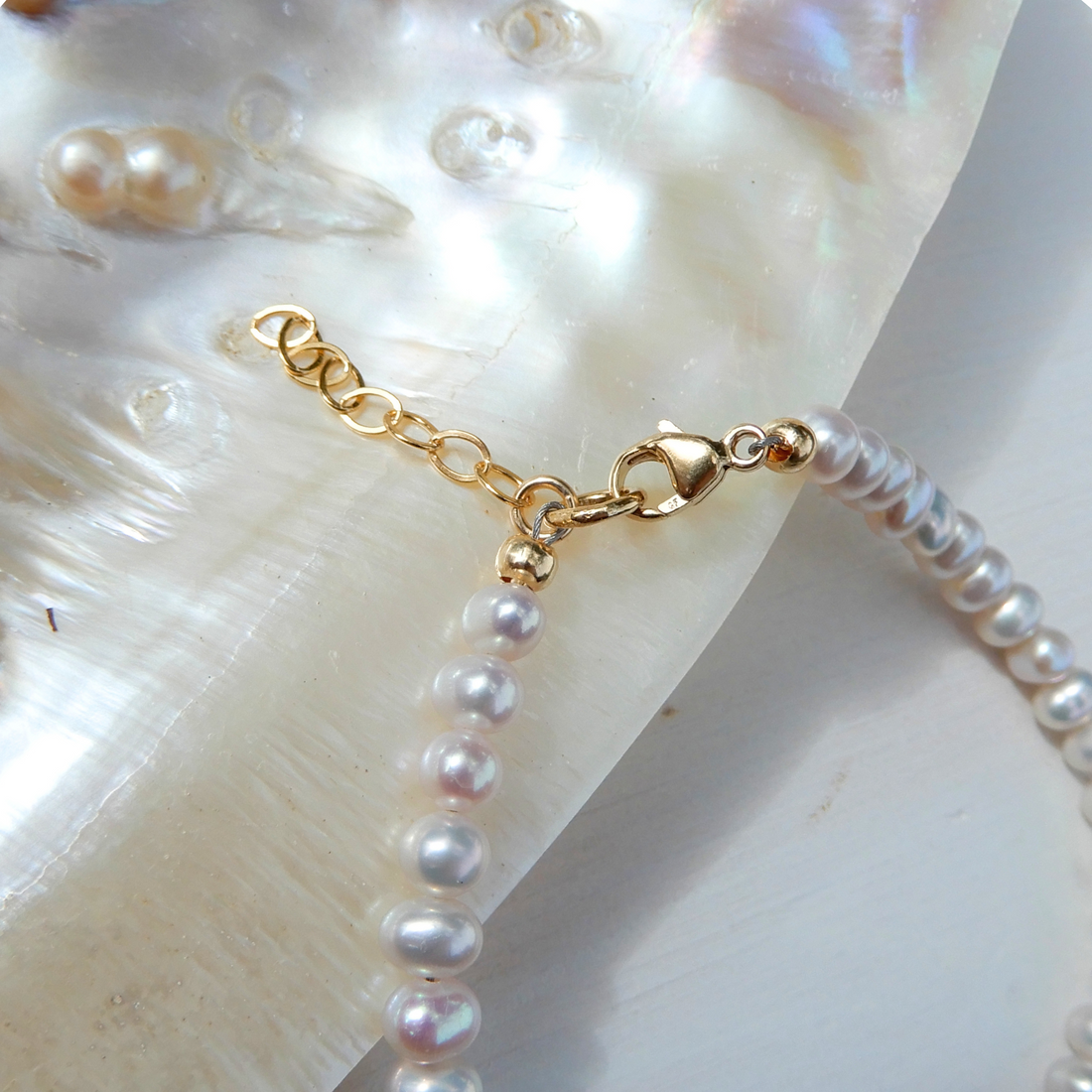 Pearl bracelet 4-4,5 gold filled