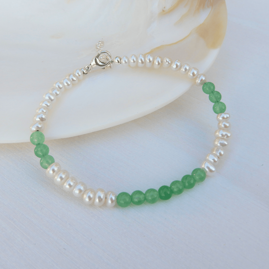 Parel/Aventurijn armband 4mm - Gloria Maris Giethoorn