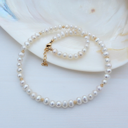 Pearl necklace 6-7mm gold filled