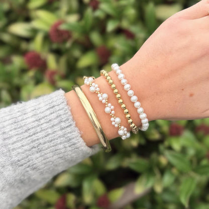 Zoetwater Parel armbanden set gold filled