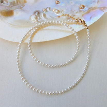 Prachtig zoetwater Parel collier van 3-3,5mm ronde Parels.