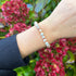 Zoetwater Parel met diverse kleuren van 7mm op stretch draad.